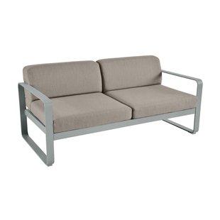 Fermob Bellevie 2-zits Loungebank Kussen Grey Taupe Lapilli Grey