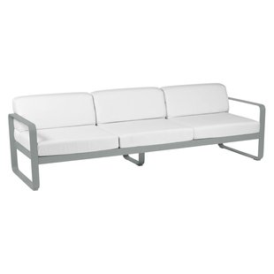 Fermob Bellevie 3-zits Loungebank Kussen Wit Lapilli Grey