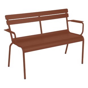 Fermob Luxembourg Tuinbank Met Rug En Armleuning Red Ochre Fermob Luxembourg Tuinbank Met Rug En Armleuning Red Ochre