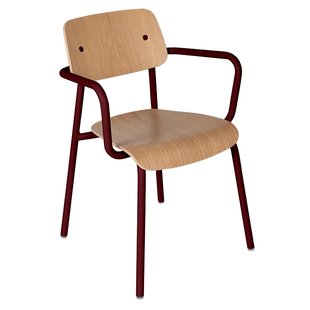 Fermob Studie Eetkamerstoel Met Arm Eiken Indoor Black Cherry