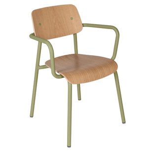 Fermob Studie Eetkamerstoel Met Arm Eiken Indoor Willow Green