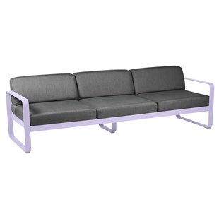 Fermob Bellevie 3-zit Loungebank Kussen Antraciet Marshmallow Fermob Bellevie 3-zit Loungebank Kussen Antraciet Marshmallow