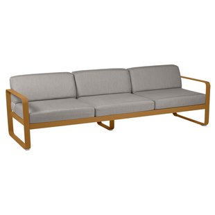 Fermob Bellevie 3-zits Loungebank Kussen Grey Taupe Gingerbread