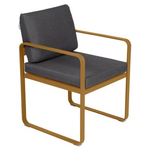 Fermob Bellevie Dining Armchair Tuinstoel Kussen Antraciet Gingerbread Fermob Bellevie Dining Armchair Tuinstoel Kussen Antraciet Gingerbread