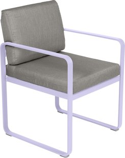 Fermob Bellevie Dining Armchair Tuinstoel Kussen Grey Taupe Marshmallow