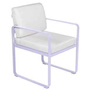 Fermob Bellevie Dining Armchair Tuinstoel Kussen Wit Marshmallow