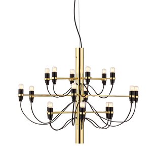 Flos 2097/18 By Gino Sarfatti Kroonluchter&Oslash;69 Transparant Messing