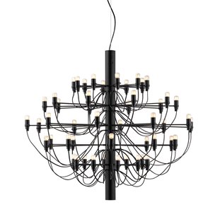 Flos 2097/50 By Gino Sarfatti Kroonluchter&Oslash;100 Opaal Zwart