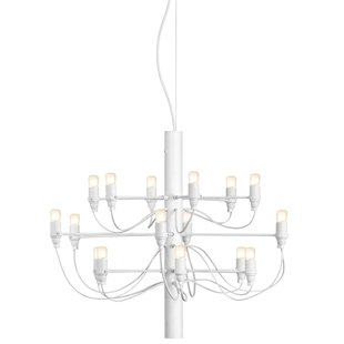 Flos 2097/18 By Gino Sarfatti Kroonluchter Opaal Wit