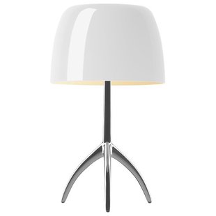 Foscarini Lumiere Grande Tafellamp Niet Dimbaar Aluminium Warm Wit Foscarini Lumiere Grande Tafellamp Niet Dimbaar Aluminium Warm Wit