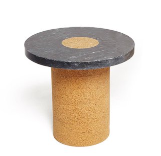 Frama Sintra Bijzettafel&Oslash;39 Kurk/Ruivina Marmer Zwart