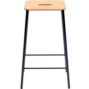 Frama Adam Barkruk H65 Naturel Leer/zwart