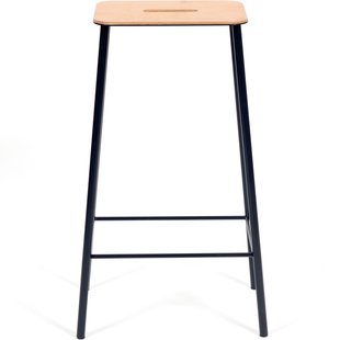 Frama Adam Barkruk H76 Naturel Leer/zwart Frama Adam Barkruk H76 Naturel Leer/zwart