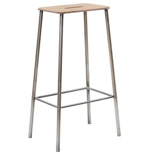 Frama Adam Barkruk H76 Naturel Leer/staal