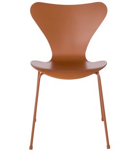 Fritz Hansen Vlinderstoel Series 7 Stoel Monochrome Gelakt Orange