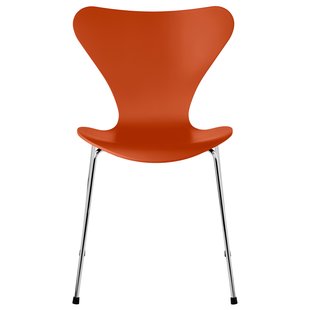 Fritz Hansen Vlinderstoel Stoel Chroom Lacquered Paradise Orange Fritz Hansen Vlinderstoel Stoel Chroom Lacquered Paradise Orange