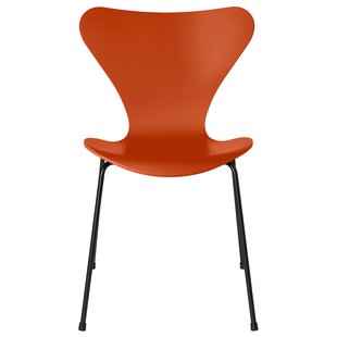 Fritz Hansen Vlinderstoel Stoel Zwart Lacquered Paradise Orange