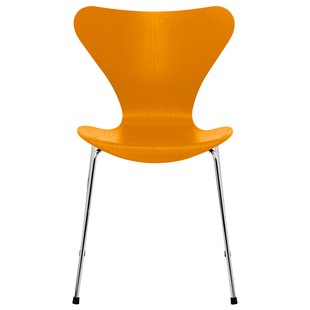 Fritz Hansen Vlinderstoel Stoel Chroom Coloured Ash Burnt Yellow