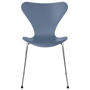 Fritz Hansen Vlinderstoel Stoel Chroom Lacquered Dusk Blue