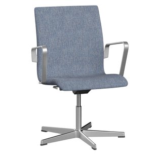 Fritz Hansen Oxford Low Back Vergaderstoel Sonar 0734 Brushed Aluminium