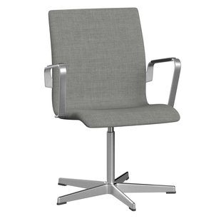 Fritz Hansen Oxford Low Back Vergaderstoel Remix 123 Brushed Aluminium