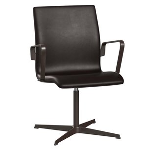 Fritz Hansen Oxford Low Back Vergaderstoel Grace Dark Brown Brown Bronze Fritz Hansen Oxford Low Back Vergaderstoel Grace Dark Brown Brown Bronze