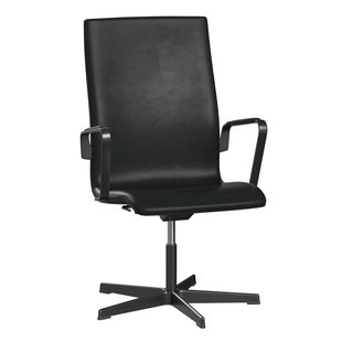 Fritz Hansen Oxford Medium Back Vergaderstoel Grace Black Black