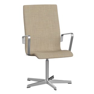 Fritz Hansen Oxford Medium Back Vergaderstoel Remix 223 Beige Brushed Aluminum