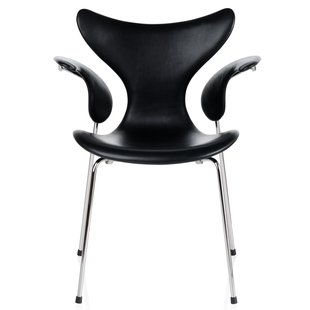 Fritz Hansen Lily Gestoffeerde Stoel Met Armleuning Grace Black