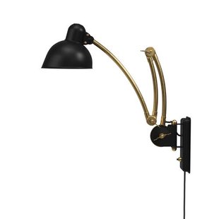 Fritz Hansen Kaiser Idell Wandlamp Mat Zwart/brass