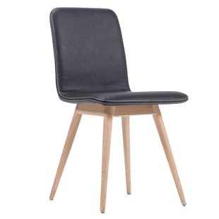 Gazzda Ena Stoel Whitewash Toledo Leder Nero