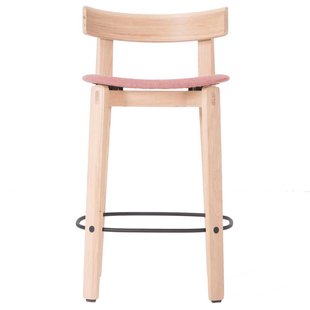 Gazzda Nora Barkruk Met Leuning - Laag Whitewash Main Line Flax Barbarican