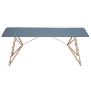 Gazzda Tink Tafel Linoleum 200x90 Whitewash Smokey Blue