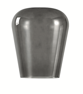 Artdelight Tombo - glazen lampenkap - Ø 12,5 x 15,5 cm - gerookt