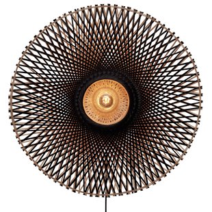 Good&amp;Mojo Kalimantan Wandlamp Large&Oslash;87 Zwart/naturel