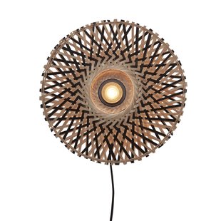 Good&amp;Mojo Kalimantan Wandlamp Extra Small&Oslash;30 Zwart/naturel