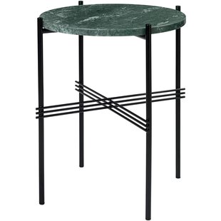 Gubi TS Bijzettafel 40 Zwart/groen Marmer