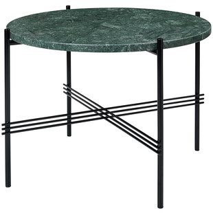 Gubi TS Bijzettafel 55 Zwart/groen Marmer