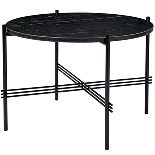 Gubi TS Bijzettafel 55 Zwart/zwart Marmer