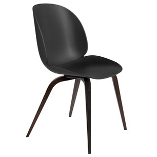 Gubi Beetle Stoel Met Gerookt Eiken Onderstel Black