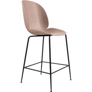 Gubi Beetle Chair Barkruk 65cm Met Zwart Onderstel Sweetpink