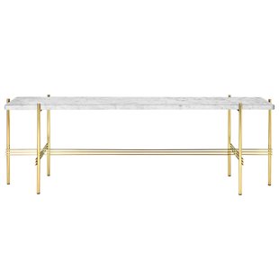 Gubi TS Sidetable 120x30x40 Messing/wit Marmer