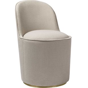 Gubi Tail Highback Stoel Alcantara-2161 Wit Antique Brass