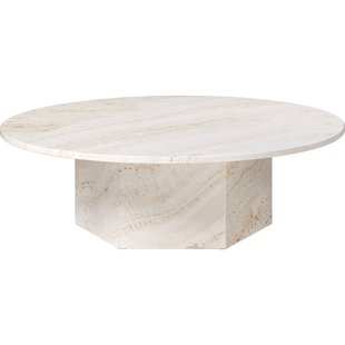 Gubi Epic Salontafel&Oslash;110 Neutral White Travertine