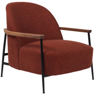 Gubi Sejour Fauteuil Met Arm Harp 007,eiken Zwart Onderstel