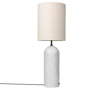 Gubi Gravity XL Vloerlamp Hoog Wit Marmer/canvas