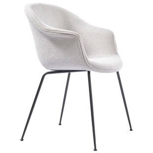 Gubi Bat Eetkamersstoel Gestof. Zwart Lightboucle 001