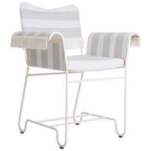 Gubi Tropique Tuinstoel Wit Frame Met Franje Leslie/limonta 20