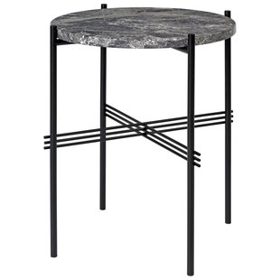 Gubi TS Bijzettafel 40 Zwart/grijs Marmer