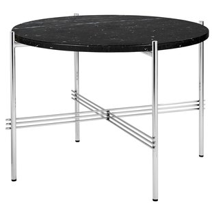Gubi TS Bijzettafel 55 Polished Steel Black Marquina Marble